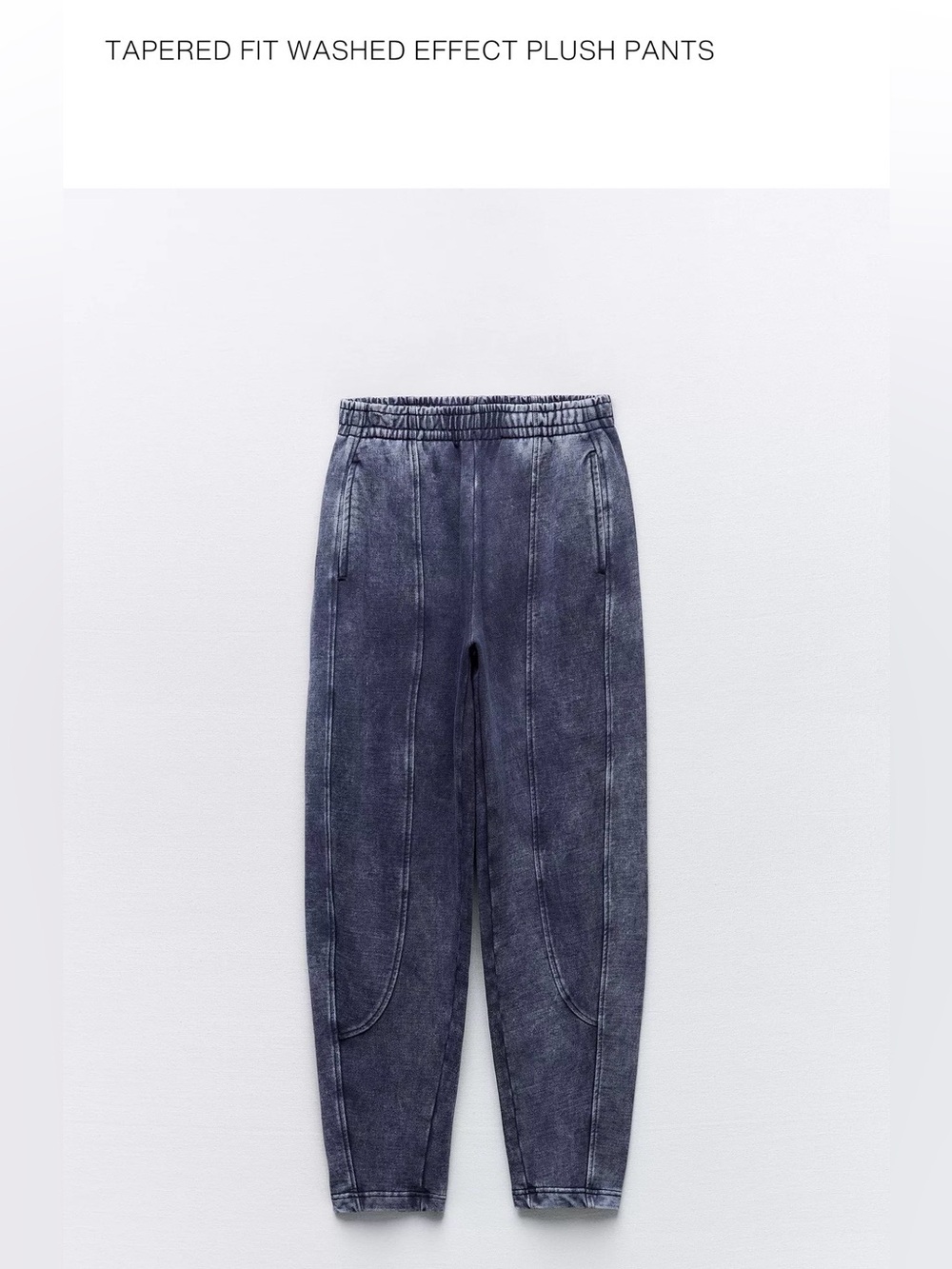 Zara Oversize Taper Fit  Blue Sweatpants